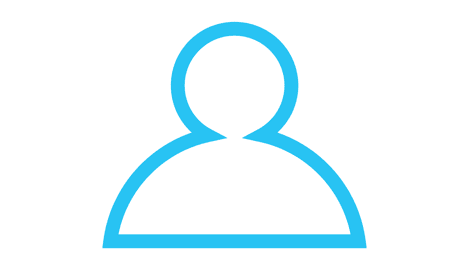 Blue customer icon