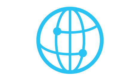 Blue globe icon